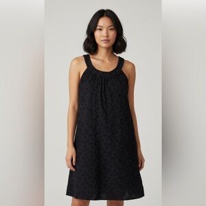 WOMEN’S J. CREW BLACK EYELET EMBROIDERED SLEEVELESS STYLISH‎ SUMMER DRESS
